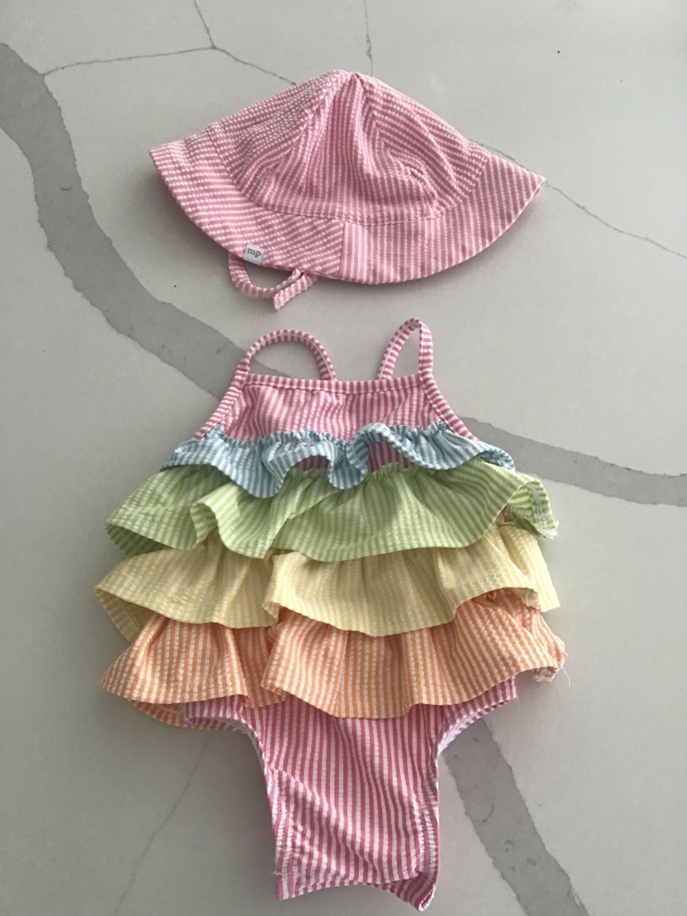 Mud pie Baby girl Swimsuit Size 3-6 Months, Color Multi